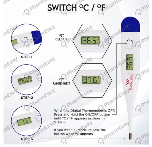 Easycare Rigid Ec5004 Digital Thermometer 1Number