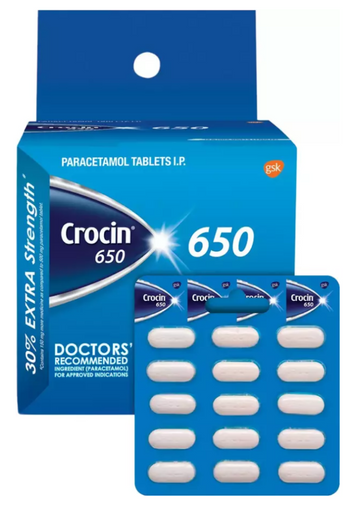Crocin 650 Strip Of 15 Tablets