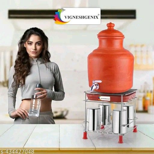 Vigneshgenix Matka Kitchen Rack Plastic 3 in 1 Matka Stand