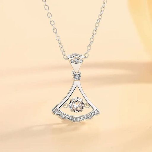 Necklace with stainless steel pendant 