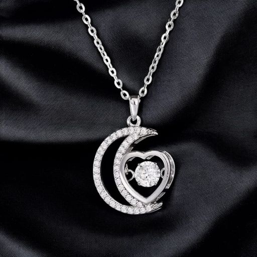 Necklace with zircon pendant