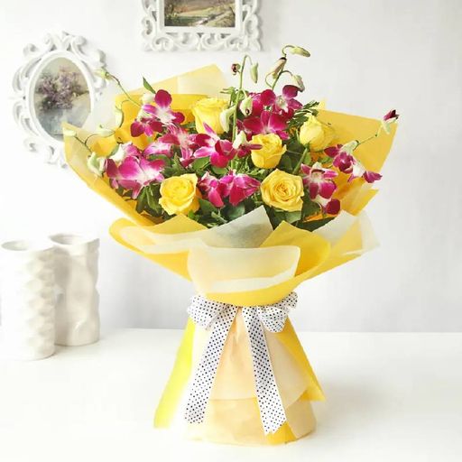 Bouquet of Orchids and Roses