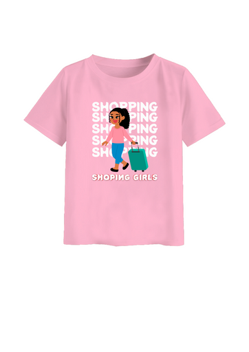 Shopping Printed T-shirt For Girls 