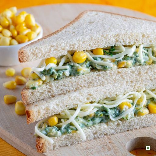 Spinach Corn & Cheese Sandwich