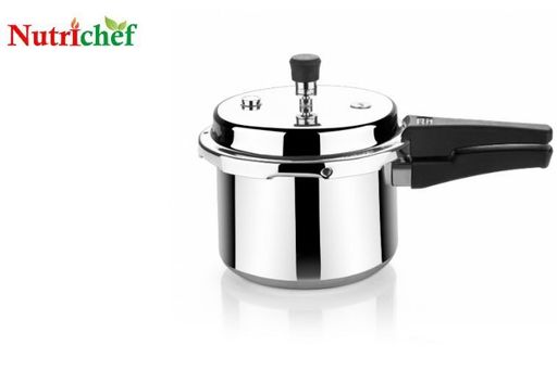 Nutrichef Premium 3 Litres Double Safety Valve Pressure cooker (Aluminium)
