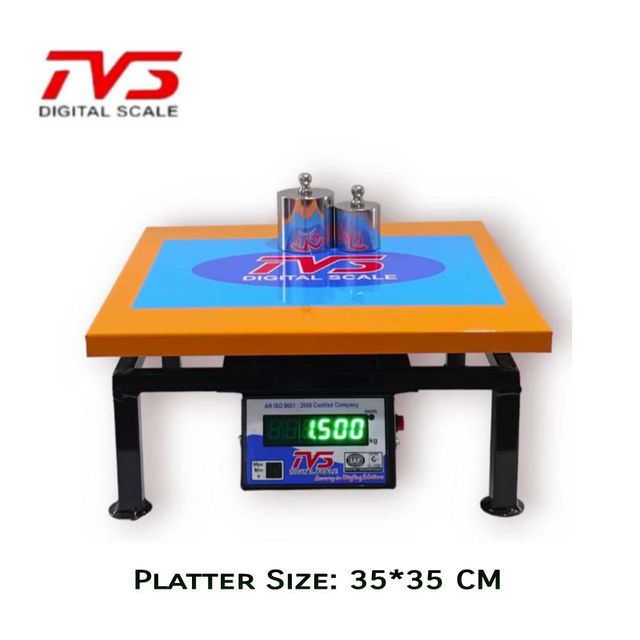 TVS Weighing Scale 100kg Economic Weight Machine,  Platter Size: 35*35 CM