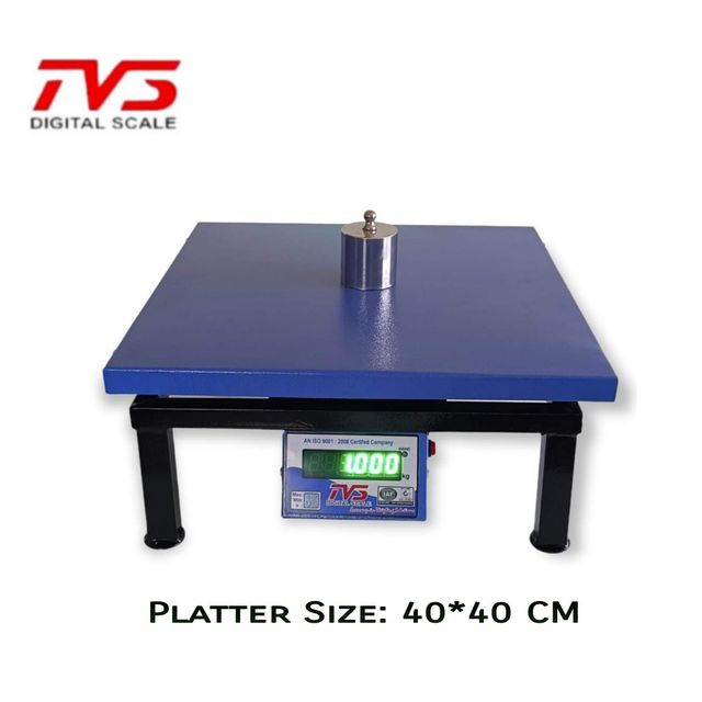 TVS Weighing Scale 100kg Economic Weight Machine,  Platter Size 40*40 CM