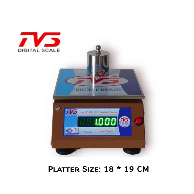 TVS Weighing Scale 10kg Small Weight Machine,  Platter Size 18*19 CM