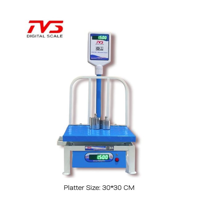 TVS Weighing Scale 50kg Digital Weight Machine,  MS Platter Size 30*30 CM