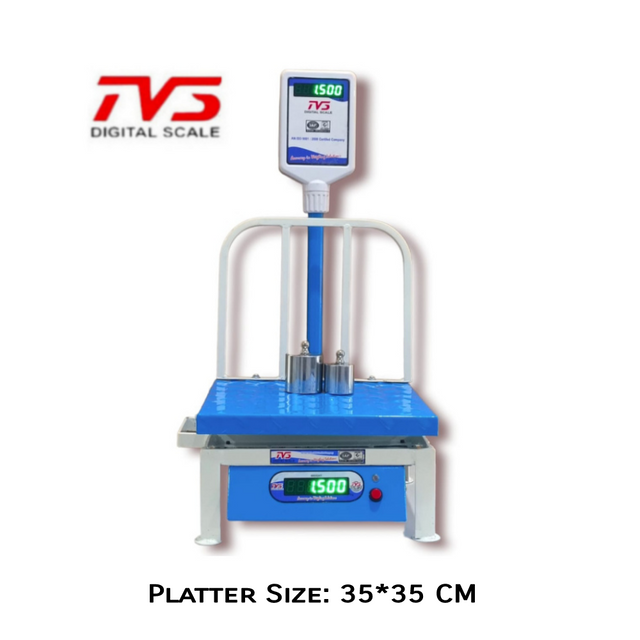 TVS Weighing Scale 100kg Digital Weight Machine,  MS Platter Size 35*35 CM