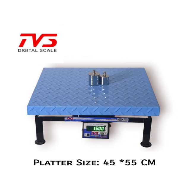 TVS Weighing Scale 300kg Electronic Weight Machine,  MS Platter Size : 45*55 CM