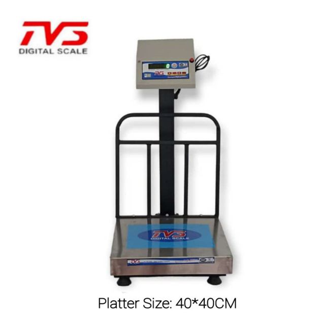 TVS Weighing Scale 100kg Medium Size Platform Weight Machine,  SS Platter Size : 40*40 CM
