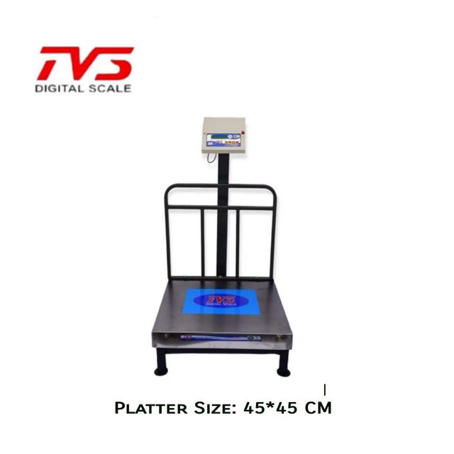 TVS Weighing Scale 100kg Platform Weight Machine,  SS Platter Size : 45*45 CM