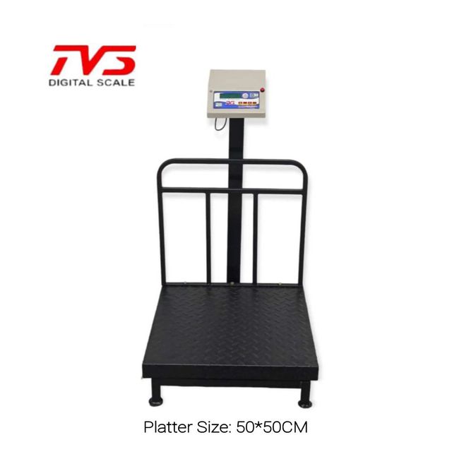 TVS Weighing Scale 200Kg Platform Weight Machine, MS Platter Size : 50*50 CM