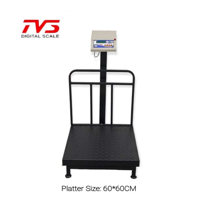 TVS Weighing Scale 300Kg Platform Weight Machine,  MS Platter Size 60*60CM