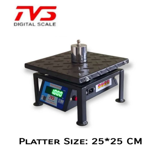 TVS Weighing Scale 50kg Small Weight Machine, MS Platter Size: 25*25CM