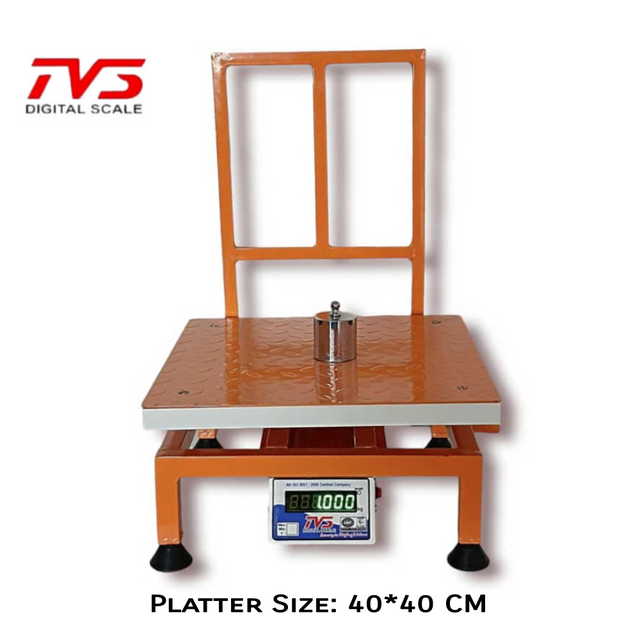 TVS Weighing Scale 100kg Portable Weight Machine,  MS Platter Size 40*40 CM