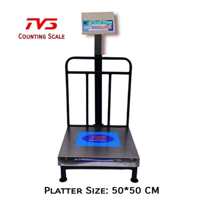 TVS Industrial Counting Scale 200kg SS Platter Size 50*50 CM