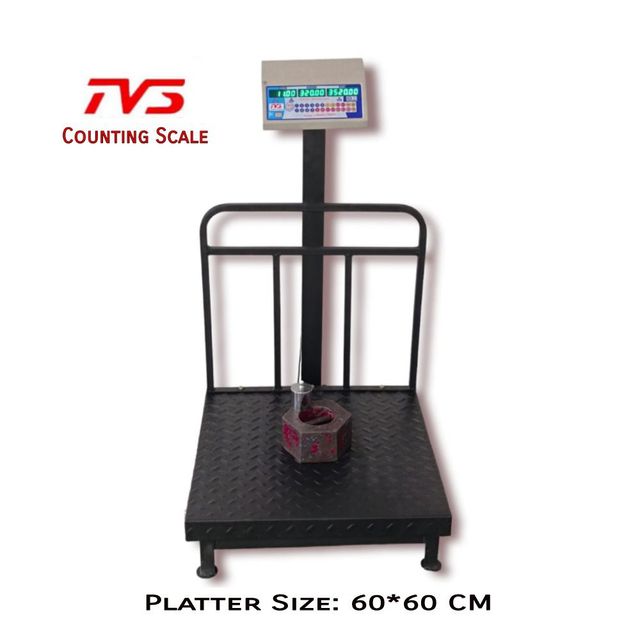 TVS Platform Counting Scale 300kg MS Platter Size 60*60 CM