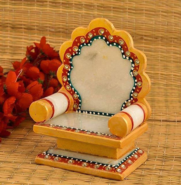 White Marble Home Temple/Home Mandir/God Stand for Home/Pooja/Pooja Mandir/Singhasan