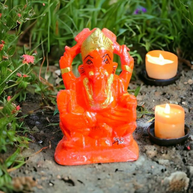 Sinduri Divine Ganesh Statue made from Italian Marble 