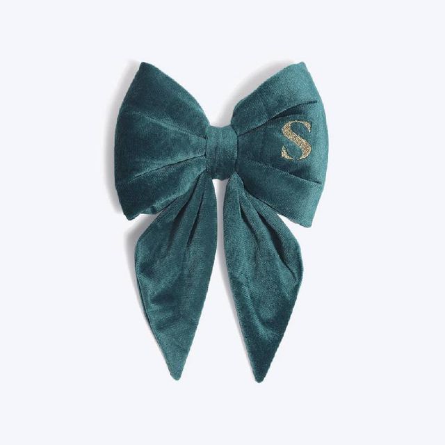  Personalised Luxe Velvet Dog Bow Tie - Peacock Blue