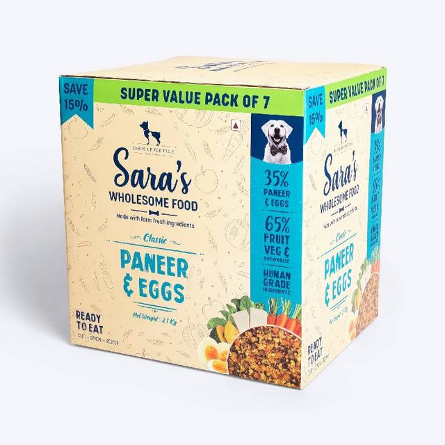 Siri's Wholesome Food - Classic Paneer And Eggs Dog Food Pack of 6 +1 Free (Pack Of 7)