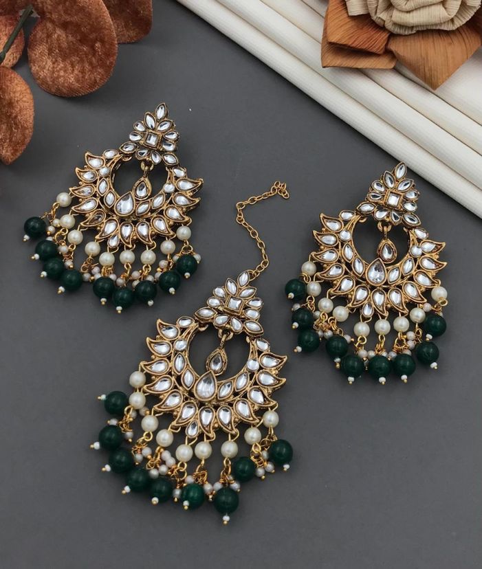 Elegant Pearl Drop Mang Tika