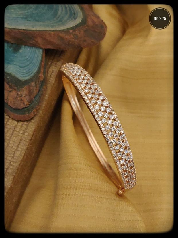 Elegant Sparkle Diamond Kada Bracelet