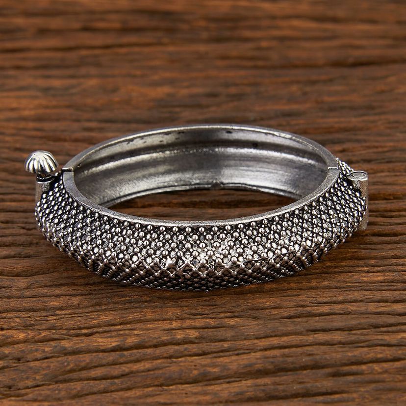 Vintage Oxidized Silver Kada