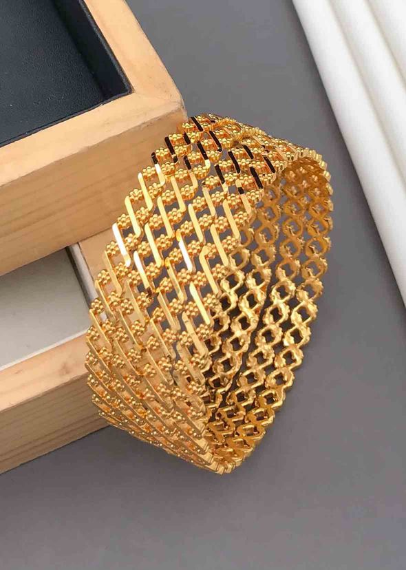 Elegant Golden Charm Bangle