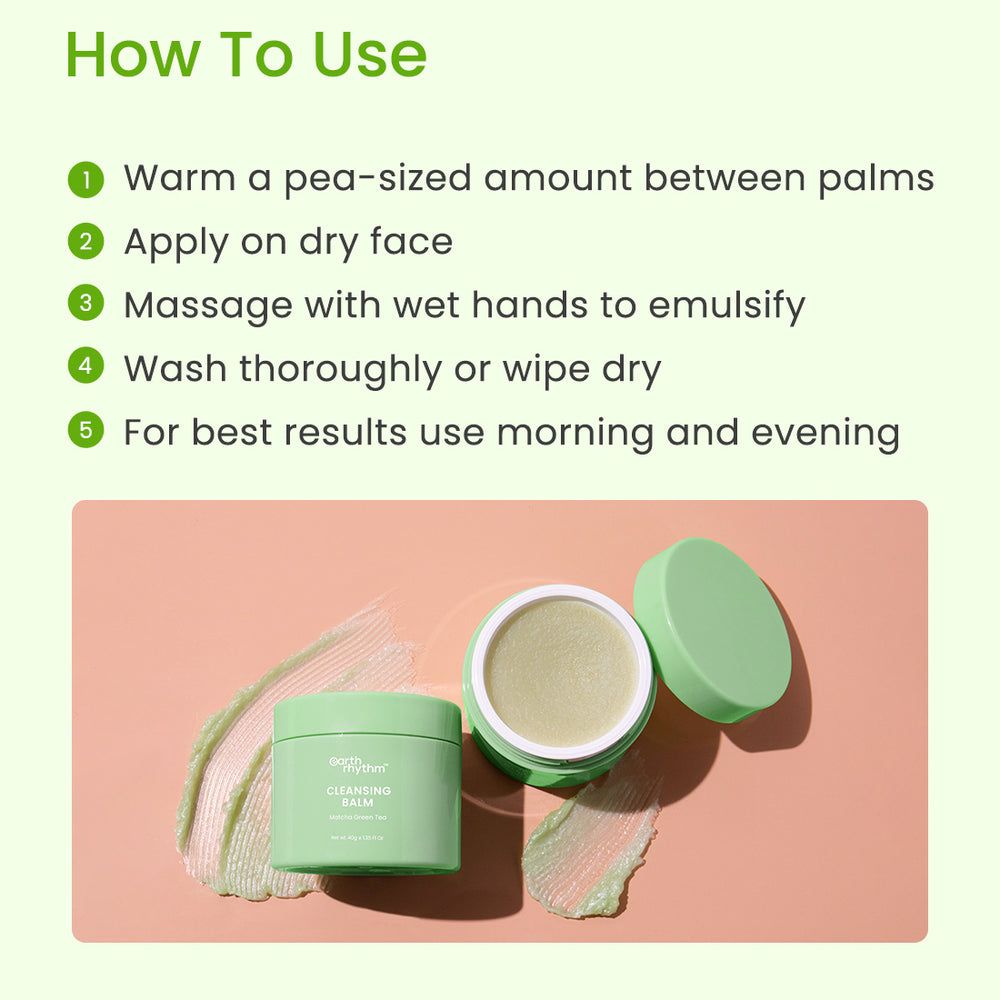 earth rhythm matcha green tea cleansing balm